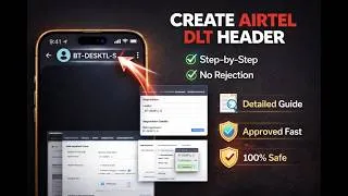 Thumbnail: Airtel DLT Header Registration (2026) | Step-by-Step Process (Full Guide)
