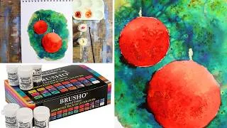 Thumbnail: Quick & Easy Brusho Baubles : How to paint Christmas Tree Baubles