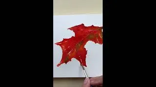 Thumbnail: Beginners Watercolour : Painting Wet-in-Wet : Easy Autumn Leaf