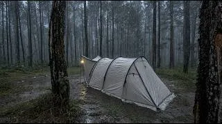 Thumbnail: Heavy Rain for a Whole Day Non-Stop || Solo Camping in Non-Stop Heavy Rain