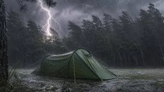 Thumbnail: VERY DANGER LIGHTNING STORM‼️This Lightning Storm Nearly Hit Me - CAMPING IN HEAVY RAIN