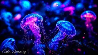 Thumbnail: Neon Jellyfish Aquarium ~ Relaxing Music for Sleep, Study, Meditation & Yoga • MELATONIN RELEASE #10