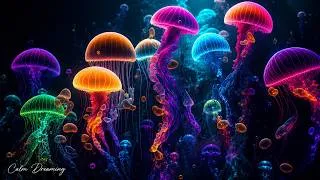 Thumbnail: New Neon Jellyfish Aquarium • Healing of Stress, Anxiety and Depressive States • Goodbye Insomnia #4