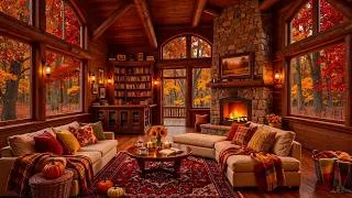 Thumbnail: Slow Down in a Cozy Autumn Cabin 🍂 3 Hours of Smooth Jazz Music, Rain & Fireplace Sounds to Unwind