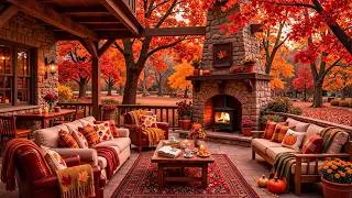 Thumbnail: 🍂 Warm Autumn Porch Retreat | Soft Jazz Instrumental Music & Crackling Fireplace for Relax and Chill