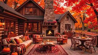Thumbnail: Quiet Autumn Cabin in the Woods | Smooth Jazz Music & Crackling Fireplace to Relaxation