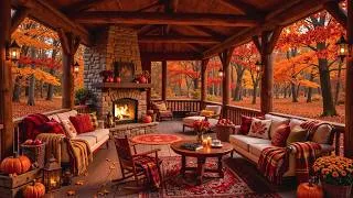 Thumbnail: Cozy Fall Cabin in the Woods | Slow Piano Jazz Music & Crackling Fireplace to Unwind
