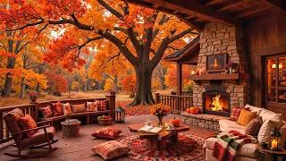 Thumbnail: Cozy Autumn Reading Nook | Soft Jazz Instrumental Music & Fireplace Sounds for Study, Work