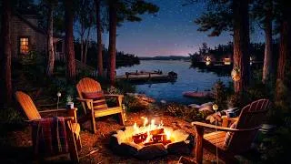 Thumbnail: Cozy Campfire Ambience | Summer Night Lake House Campfire Ambience