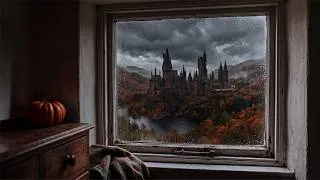 Thumbnail: Cozy Hogwarts POV Rainy Fall Window🍂🌧️ Fall Rain Ambience For Reading, Sleeping, Studying, Etc.