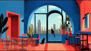 Thumbnail: Sunset Skyline Cafe ☕🐾 2 Hours of Chillhop Piano for Study, Work & Relaxation