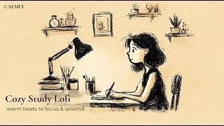 Thumbnail: cozy study lofi mix 🖊️ · warm beats to focus & unwind [ 2 hour ]