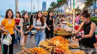 Thumbnail: Phnom Penh Riverside Street Food Tour 🇰🇭 | Beautiful Evening Market & Local Food Scene - Food Walks