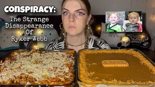 Thumbnail: PUMPKIN PASTA BAKE AND BISCOFF ICEBOX CAKE MUKBANG! (Vegan)