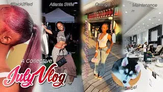 Thumbnail: A Collective July Vlog :) | New Puppy, Going Back Red, I got bit by a dog?, Shopping | CammieWammie