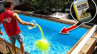 Thumbnail: IL VERSE DE L'ACIDE DANS LA PISCINE DE SON VOISIN PENDANT SON ABSENCE ! ( CAM OFF ) 