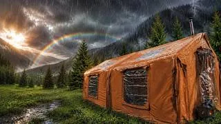 Thumbnail: RAINY CAMPING WITH A FANCY INFLATABLE TENT / WE FOUND THE PERFECT SPOT FOR CAMPING