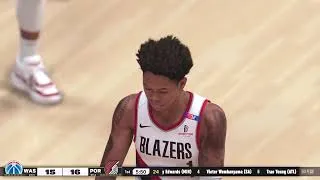 Thumbnail: NBA 2K25 (PS5) Simulation: Portland Trail Blazers vs. Washington Wizards 3/18/2025