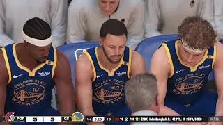 Thumbnail: NBA 2K25 (PS5) Simulation: Portland Trail Blazers @ Golden State Warriors 3/10/2025