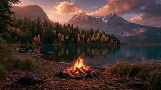 Thumbnail: This Is What a Perfect Fall Escape Looks Like 🍂🔥 Mountain Lake & Campfire