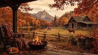 Thumbnail: Autumn Campfire Ambience 🍁🏡 Cozy Farmhouse, Horses & Mountain Nature Escape