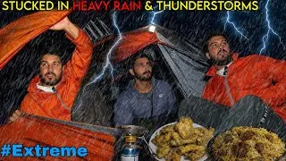 Thumbnail: Group Camping In Heavy Rain & Thunderstorm 🌩️ | Heavy Rain Camping In India | Camping Trip #rain 