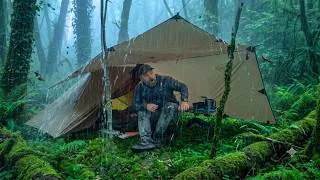 Thumbnail: Camping in the Rain | Dark and Stormy Night in a Forest Valley