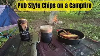 Thumbnail: CAMPFIRE COOKING: Making Delicious Pub Style Fries in the Woods over an Open Fire