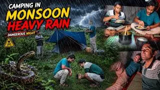 Thumbnail: Rainy Monsoon Camping 🌧️ Plantation in Heavy Rain | Poisonous Snake Near Our Camp