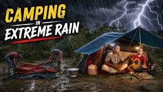 Thumbnail: Camping in the Heaviest Rainstorm Ever | Extreme Thunderstorm Camping & Outdoor Cooking ⛈️