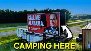 Thumbnail: Steatlh Camping Inside A  Spider Infested Highway Billboard Sign