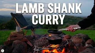 Thumbnail: Rainy Night MOUNTAIN CAMPING | Campfire Lamb Shank Curry