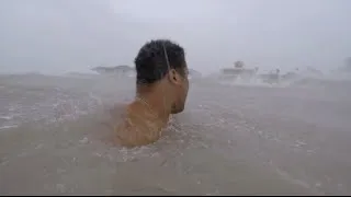 Thumbnail: Swimming in the Ocean during a Hurricane!!!