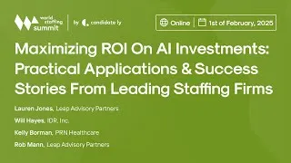 Thumbnail: Maximizing ROI on AI Investments: Practical Applications & Success Stories | WSS 2025