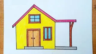 Thumbnail: How to Draw House Very Easy |easy house drawing
