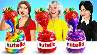 Thumbnail: Wednesday vs Grandma Cooking Challenge! Cool Black Cake Decorating Hacks by Candy Land