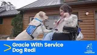 Thumbnail: Gracie With Service Dog Redi | Canine Companions #servicedog #disabilitypride #disabilityawareness