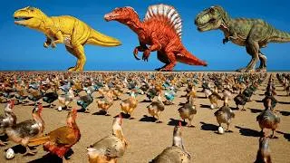 Thumbnail: Can 1000 Chicken win against a T-Rex? ARK Experiment