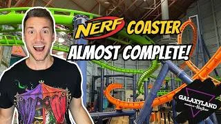 Thumbnail: Galaxyland's NEW NERF Coaster Is ALMOST COMPLETE! (One Piece Left)