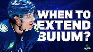 Thumbnail: Do the Canucks need to bet on Buium with an extension this offseason?