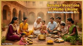 Thumbnail: 80s Summer Vacation at Mama's House | Nostalgic Gujarati Childhood | Ghibli Style