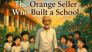 Thumbnail: "The Orange Seller Who Built a School ❤️ | Padma Shri Harekala Hajabba True Story"