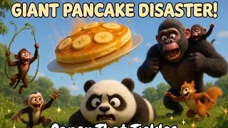 Thumbnail: Giant Banana Pancake Falls on Panda! 🍌😂 | King Kong Rescue | Caper That Tickles