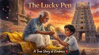 Thumbnail: The Lucky Pen That Changed a Life ❤️ | True Story from Madurai Temple