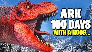 Thumbnail: 100 Days to Beat ARK With My Noob Girlfriend