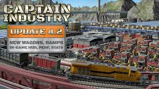Thumbnail: Captain of Industry - Update 4.2 Universal Wagons, In-Game Hub, Ramps, Performance, and Statistics