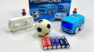 Thumbnail: Unboxing RC mini soccer bus,Concrete mixer truck,RC military missile transport vehicle,EV police car