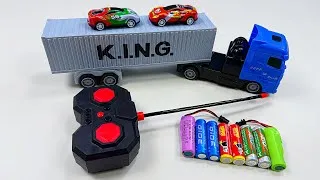 Thumbnail: Unboxing EV 3D Police car,RC urban container truck,RC mini Tow truck,EV Transformers sports car