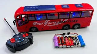 Thumbnail: Unboxing RC Hamburger truck, remote control RC city bus, Ev Police bus,Ev Mechanical crab