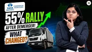 Thumbnail: Why Tata Motors Commercial Vehicles Jumped 55% After Demerger? Full Analysis | CA Rachana Ranade